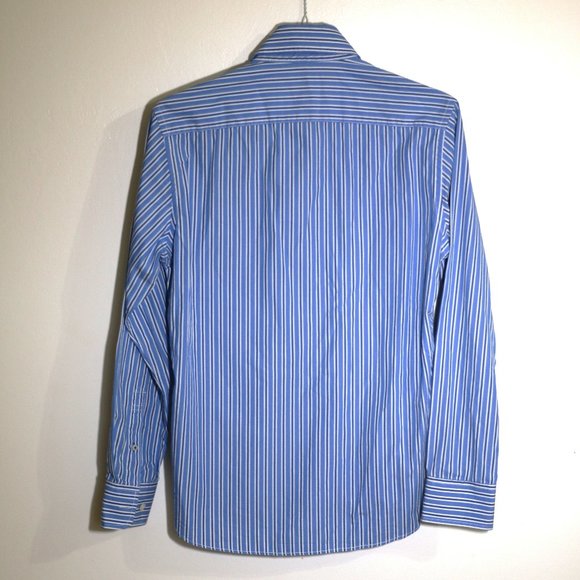 American Eagle Outfitters blue/white stripe vintage fit dress shirt - Picture 2 of 3